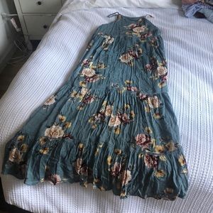 Floral blue maxi dress